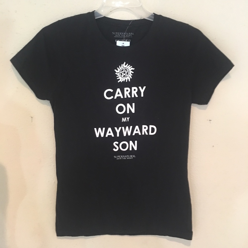 Supernatural TV Show NWT Crew Neck T Shirt Graphic